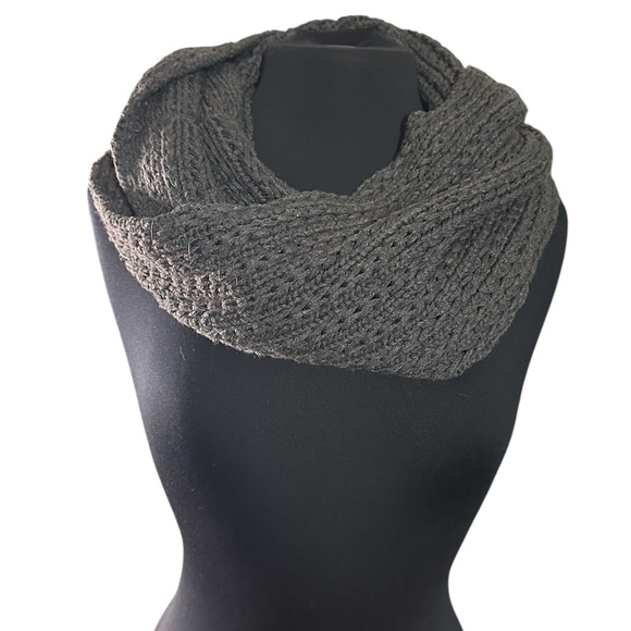 Cozy Gray Knit Infinity Scarf - Picture 1 of 7